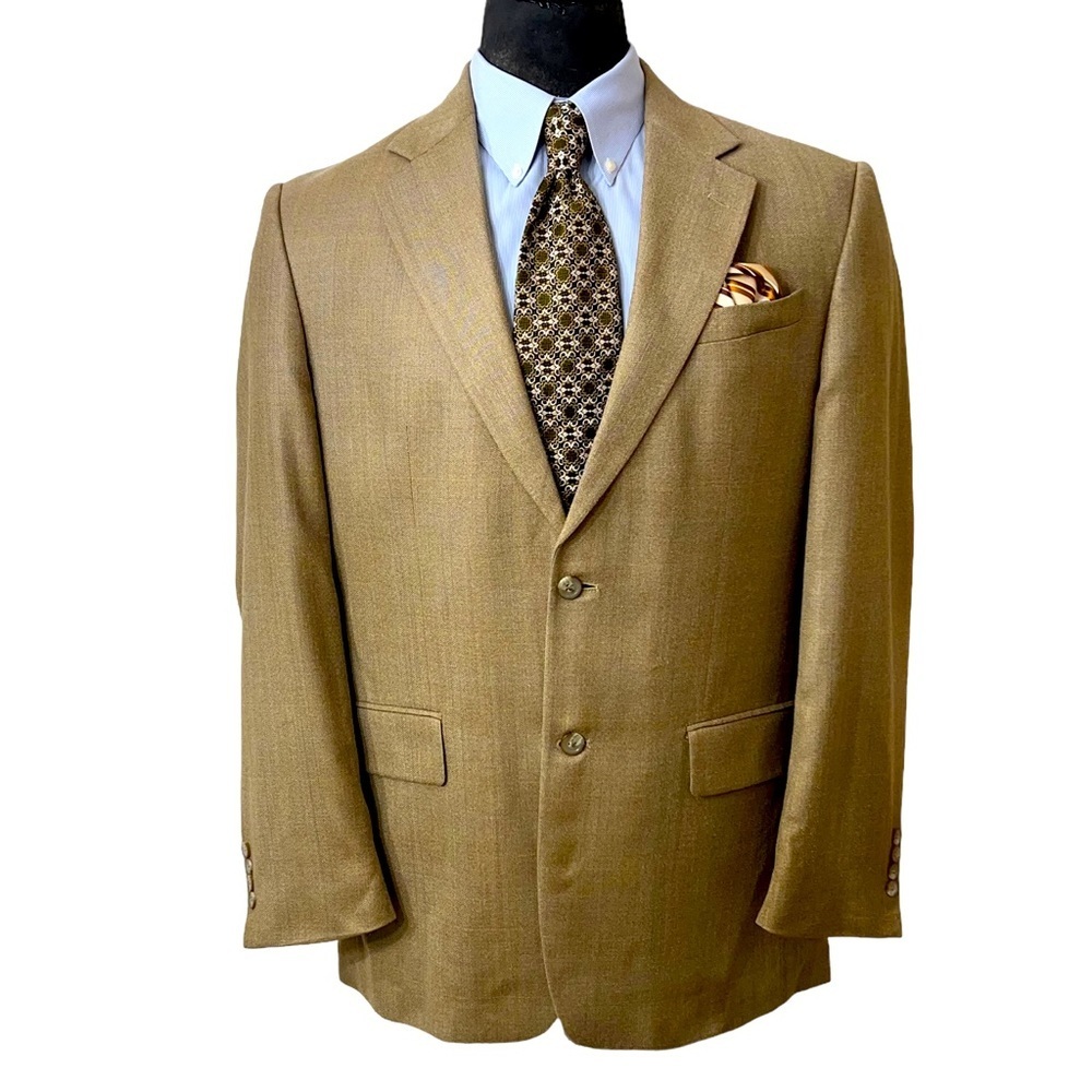 OSCAR DE LA RENTA MENS SPORT, DRESS BLAZER SIZE 42L. MADE USING WOOL/SILK☑️
